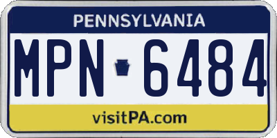 PA license plate MPN6484