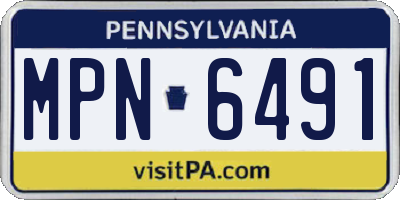 PA license plate MPN6491
