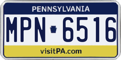 PA license plate MPN6516