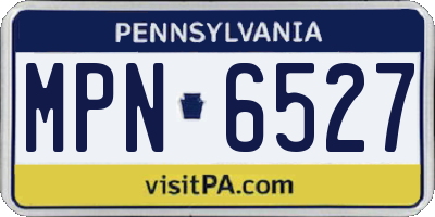 PA license plate MPN6527