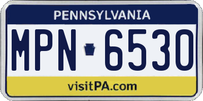 PA license plate MPN6530