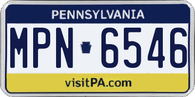 PA license plate MPN6546