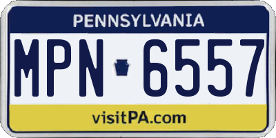 PA license plate MPN6557