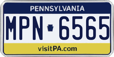 PA license plate MPN6565