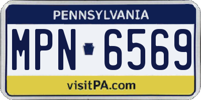 PA license plate MPN6569