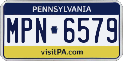 PA license plate MPN6579