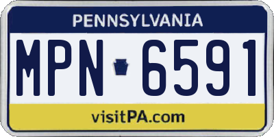 PA license plate MPN6591