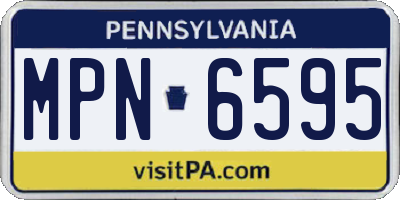 PA license plate MPN6595