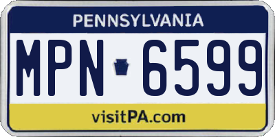 PA license plate MPN6599