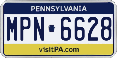 PA license plate MPN6628