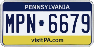 PA license plate MPN6679