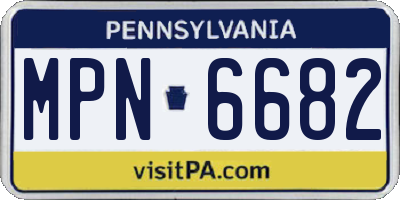 PA license plate MPN6682