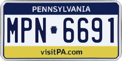 PA license plate MPN6691
