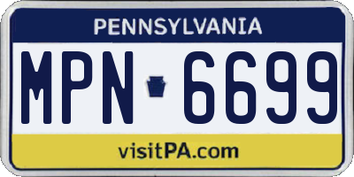 PA license plate MPN6699
