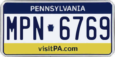 PA license plate MPN6769
