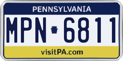 PA license plate MPN6811