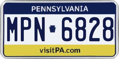 PA license plate MPN6828