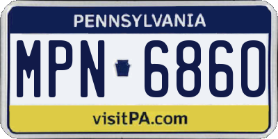 PA license plate MPN6860