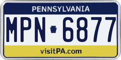 PA license plate MPN6877