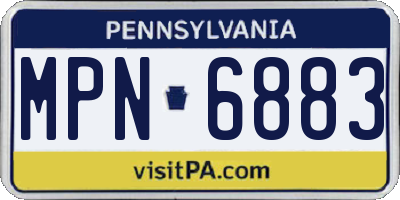 PA license plate MPN6883