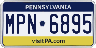 PA license plate MPN6895