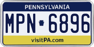 PA license plate MPN6896