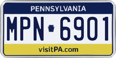 PA license plate MPN6901