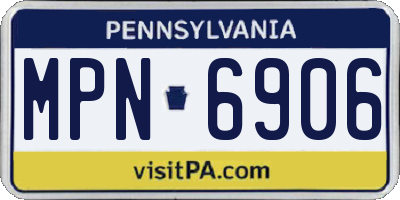 PA license plate MPN6906