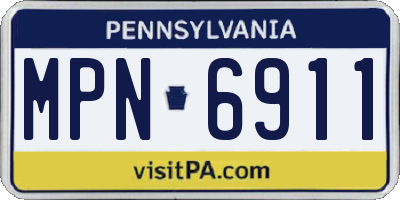 PA license plate MPN6911