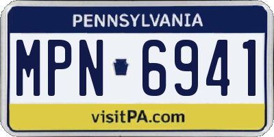 PA license plate MPN6941