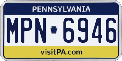 PA license plate MPN6946