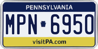PA license plate MPN6950