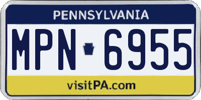 PA license plate MPN6955