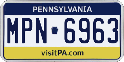 PA license plate MPN6963