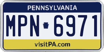 PA license plate MPN6971