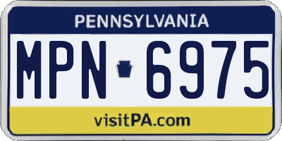 PA license plate MPN6975