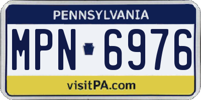 PA license plate MPN6976