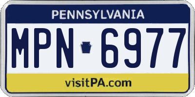 PA license plate MPN6977