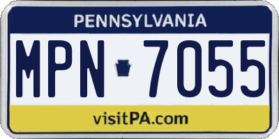 PA license plate MPN7055