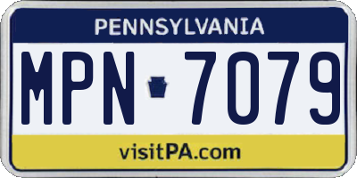 PA license plate MPN7079