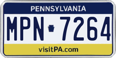 PA license plate MPN7264