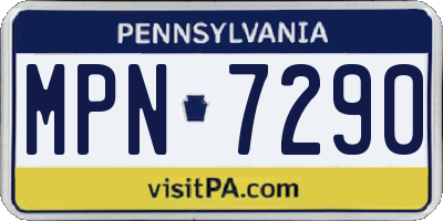 PA license plate MPN7290