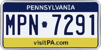 PA license plate MPN7291