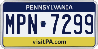 PA license plate MPN7299