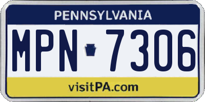 PA license plate MPN7306