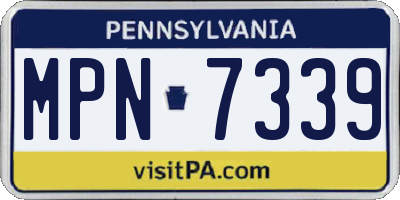 PA license plate MPN7339