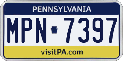 PA license plate MPN7397