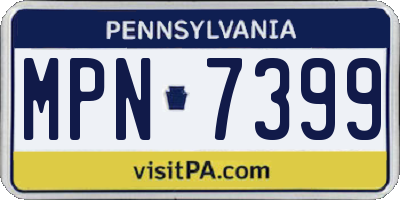 PA license plate MPN7399