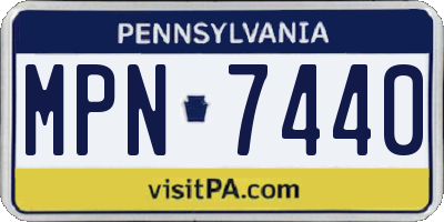 PA license plate MPN7440