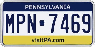 PA license plate MPN7469